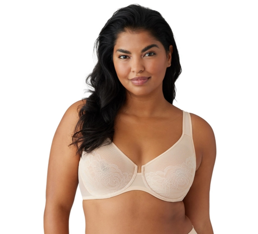 WACOAL Bra STARK BEAUTY Sand Beige With Lining Underwire 34D #855255 Lace